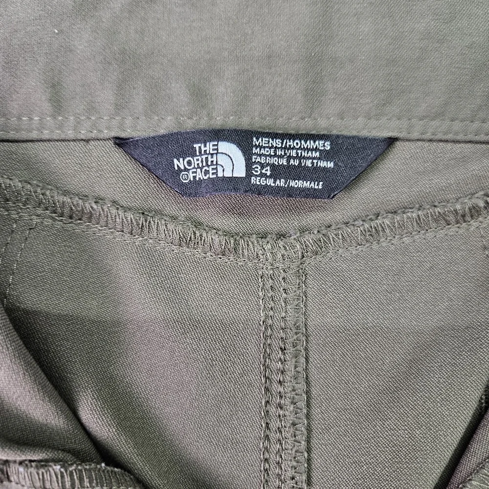 The North Face Tech Pants Mens 34x30‎ Olive Green Outdoor Hiking Straight Leg